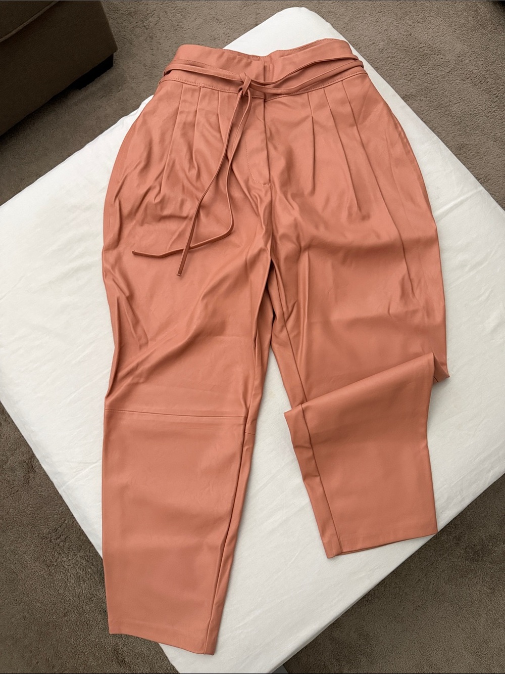 Blank NYC High-Waist Tapered Pants in Dusty Coral